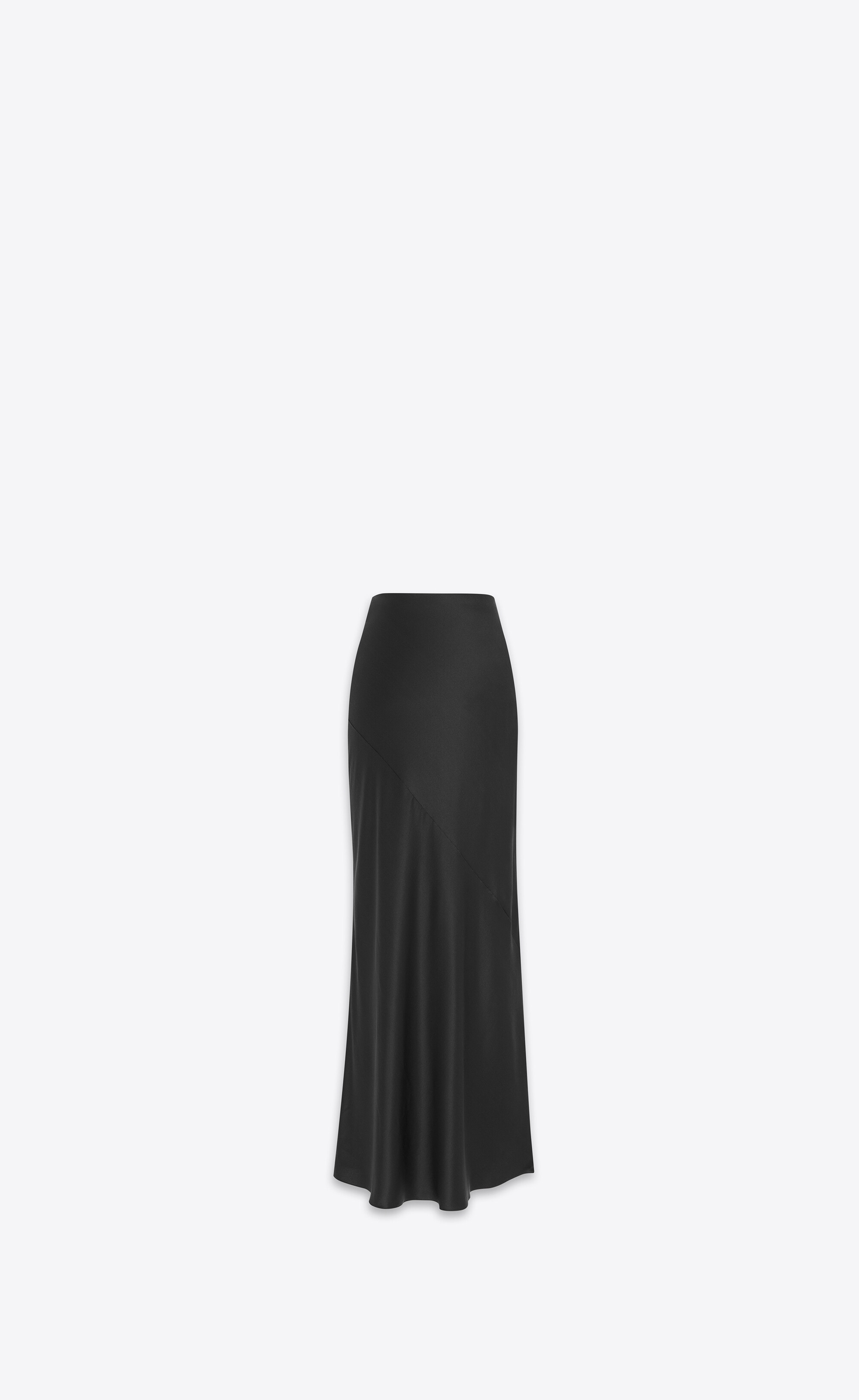 long skirt in silk satin crepe - 1