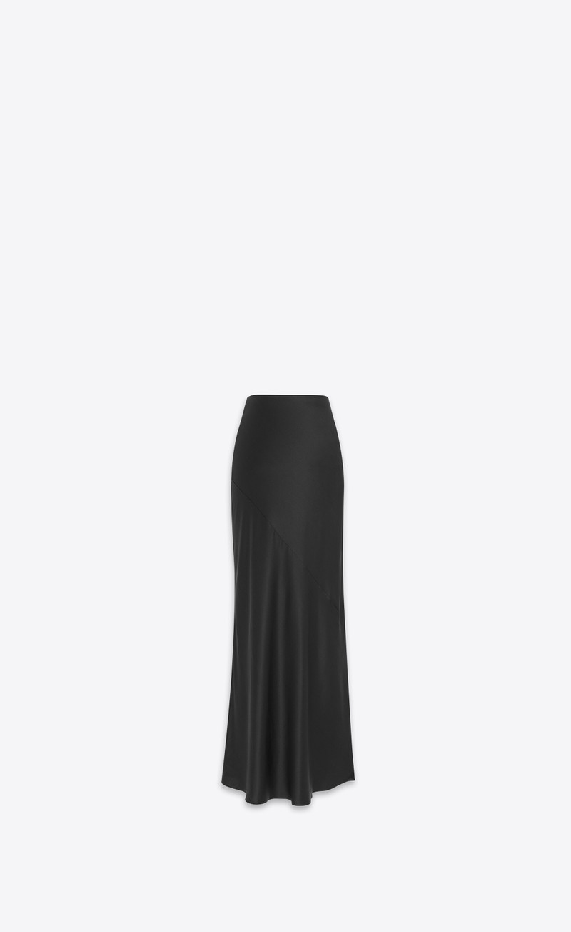 long skirt in silk satin crepe 1