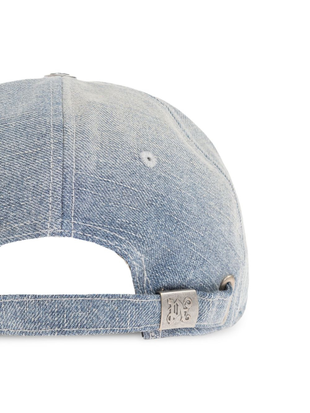 logo-embroidered denim cap - 4