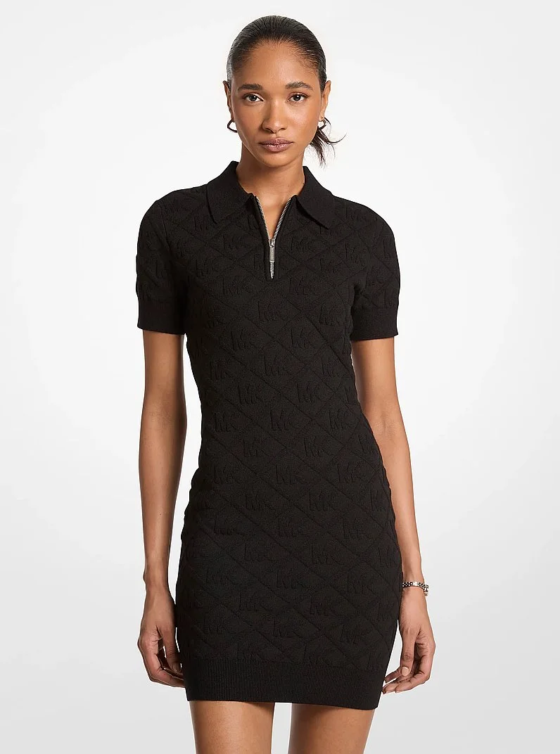 Logo Jacquard Polo Dress - 1