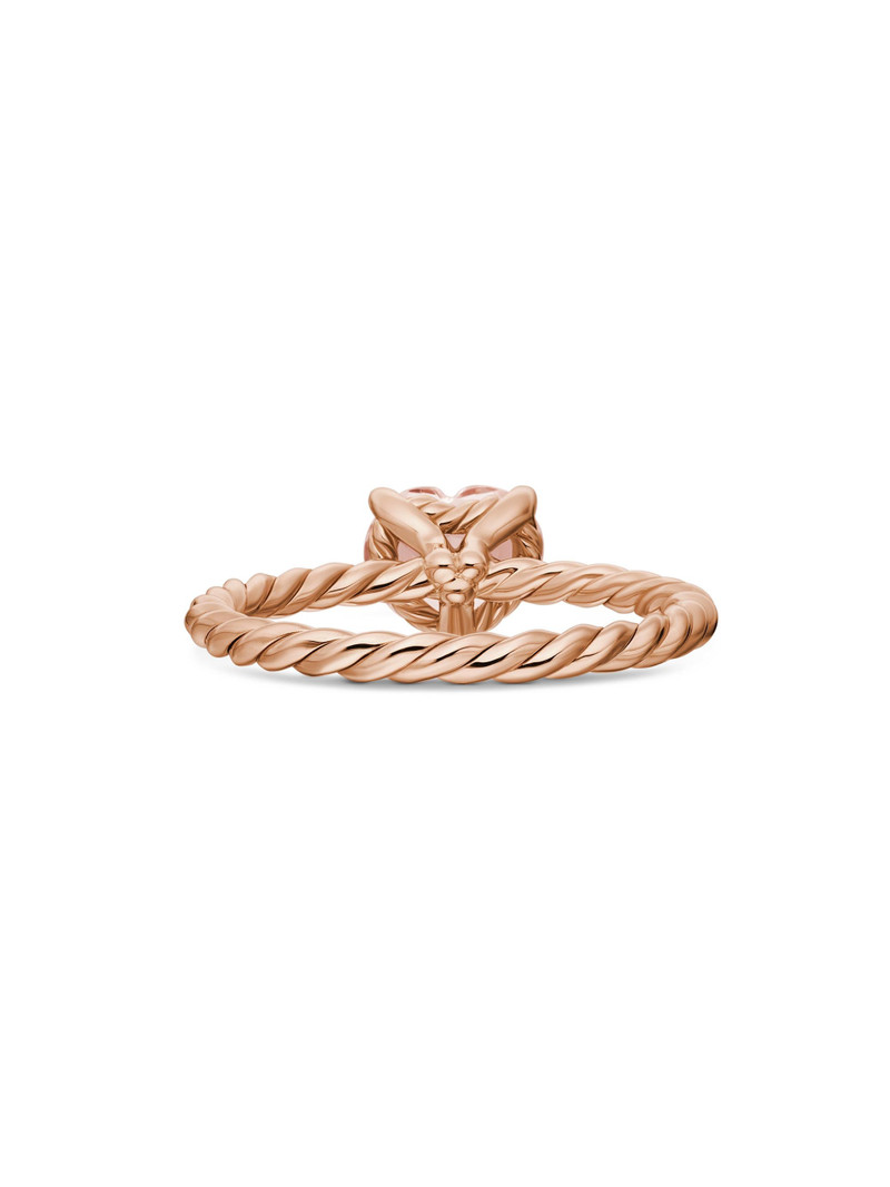 Women's Chatelaine Heart Ring in 18K Rose Gold - Morganite 7