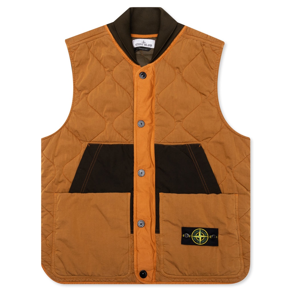 QUILTED VEST - RUST - 1