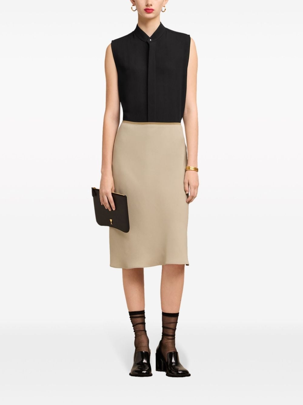 Ami de Coeur-embroidery sleeveless shirt - 3