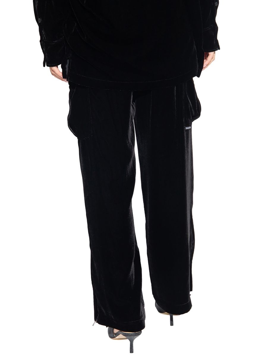 Velvet cargo trousers - 3