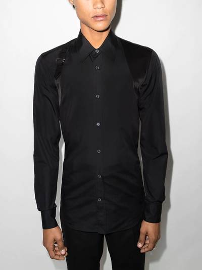 Alexander McQueen harness detail cotton shirt outlook