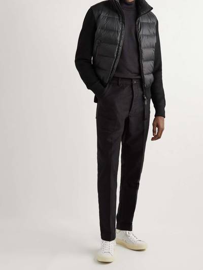 TOM FORD Slim-Fit Panelled Ribbed Wool and Quilted Shell Down Jacket outlook
