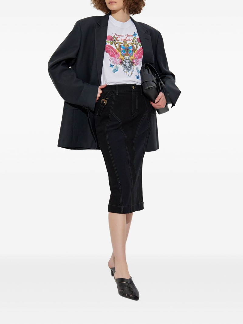 VERSACE JEANS COUTURE butterfly crown-print T-shirt outlook