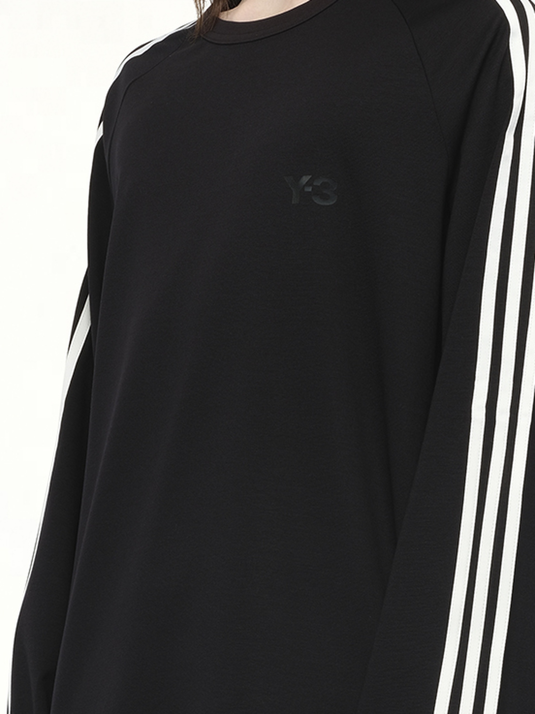 Wire Stripe Long Sleeve T-Shirt in Black - 3