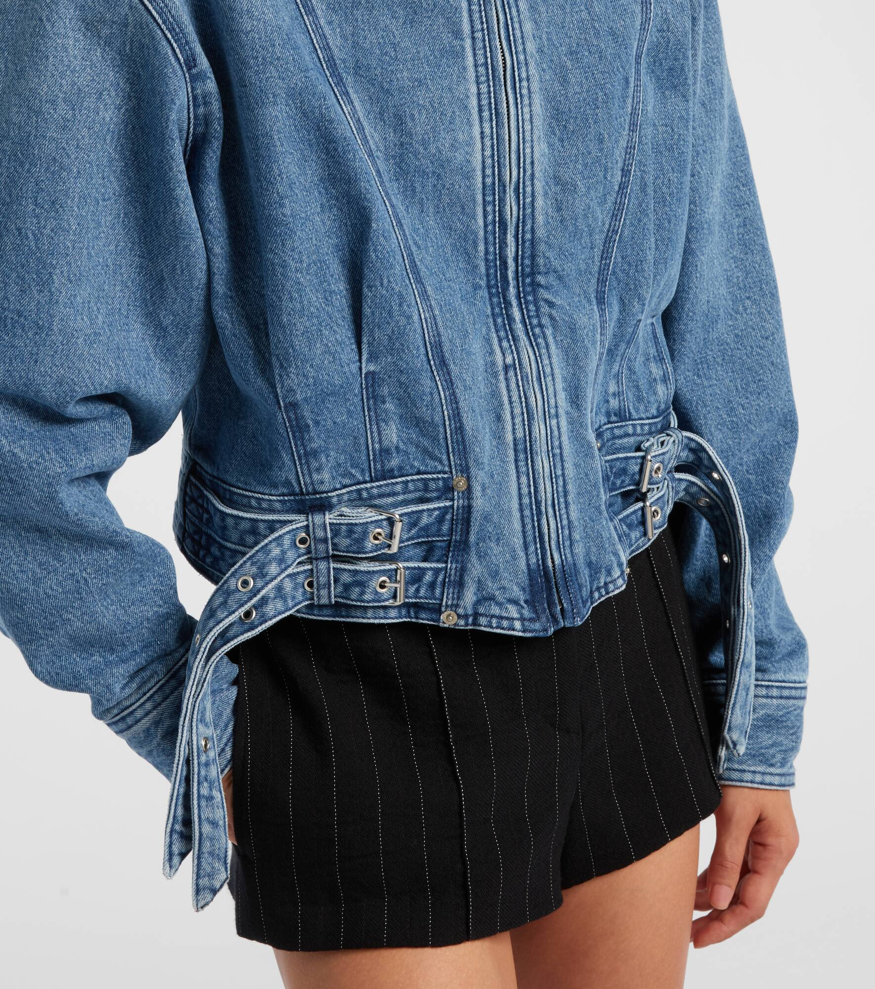 Santa cropped denim jacket - 5
