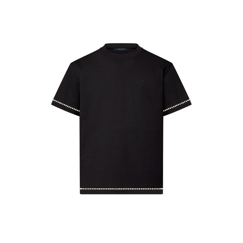 Pearl-Embellished Cotton T-Shirt 1