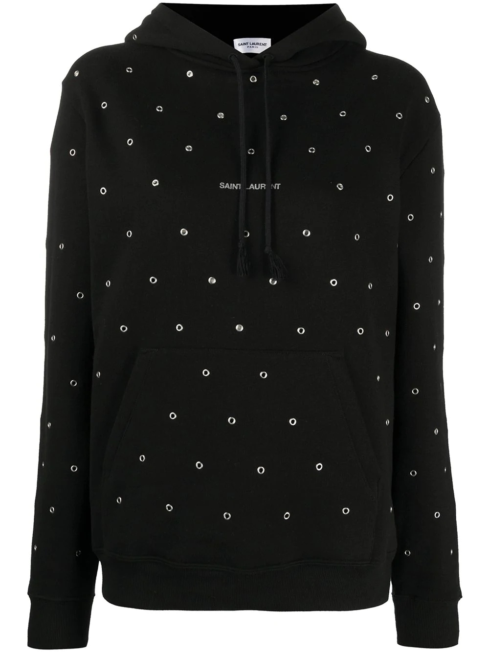 eyelet logo hoodie - 1