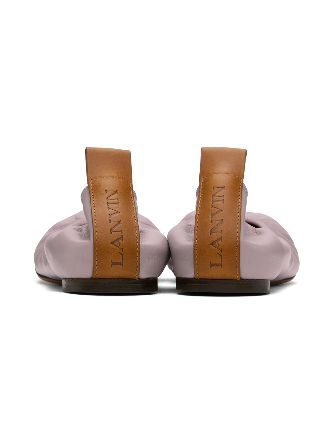 Purple Leather Ballerina Flats - 2