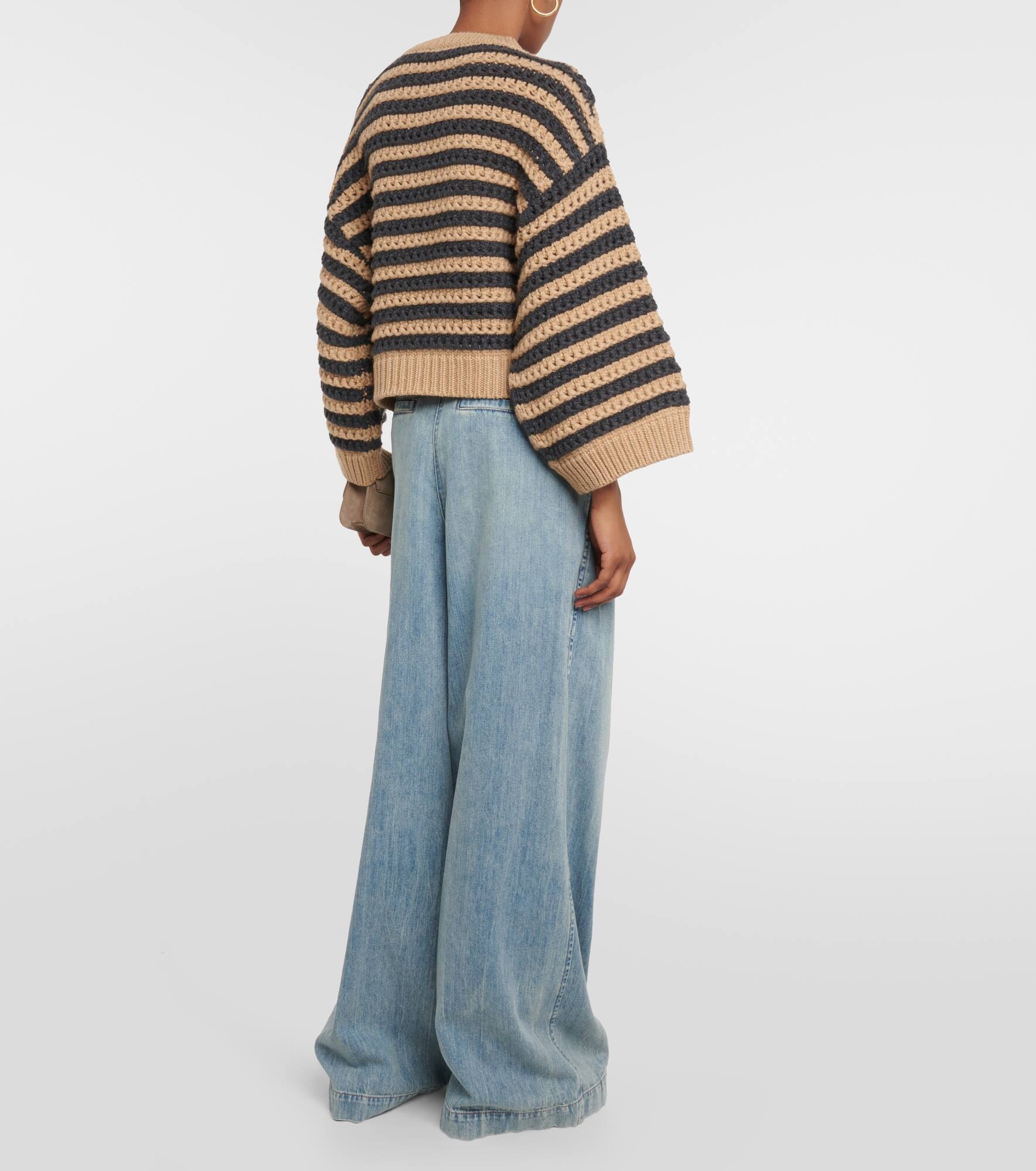 Striped wool, cashmere, and silk sweater - 3