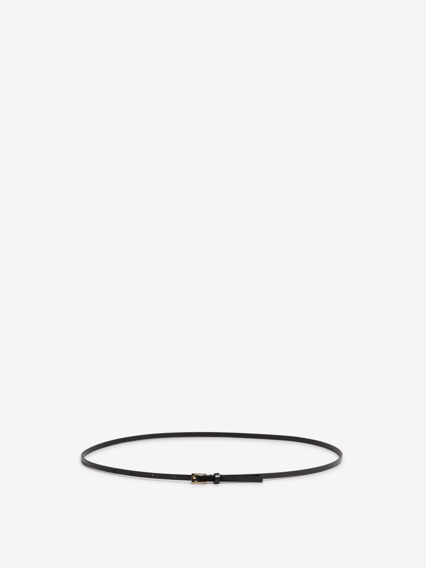 NEEDLE PATENT LEATHER BELT - 1