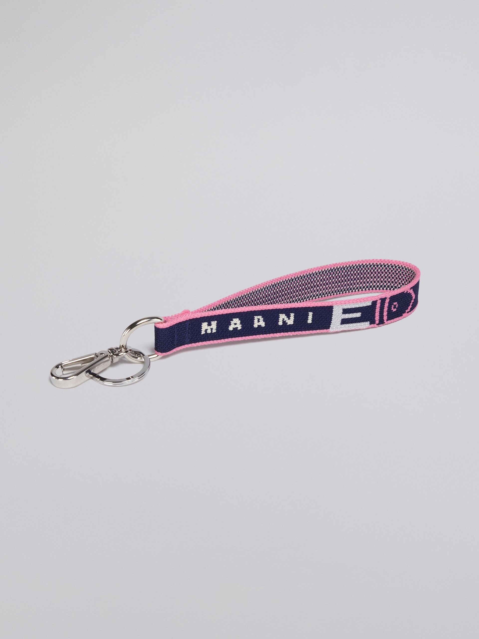 BLUE JACQUARD KEYRING - 3