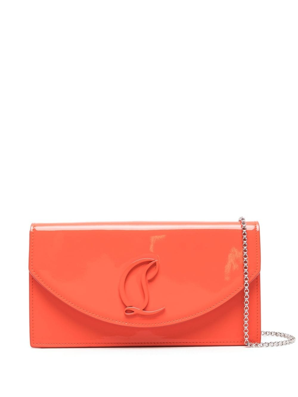 Loubi54 patent-leather clutch bag - 1