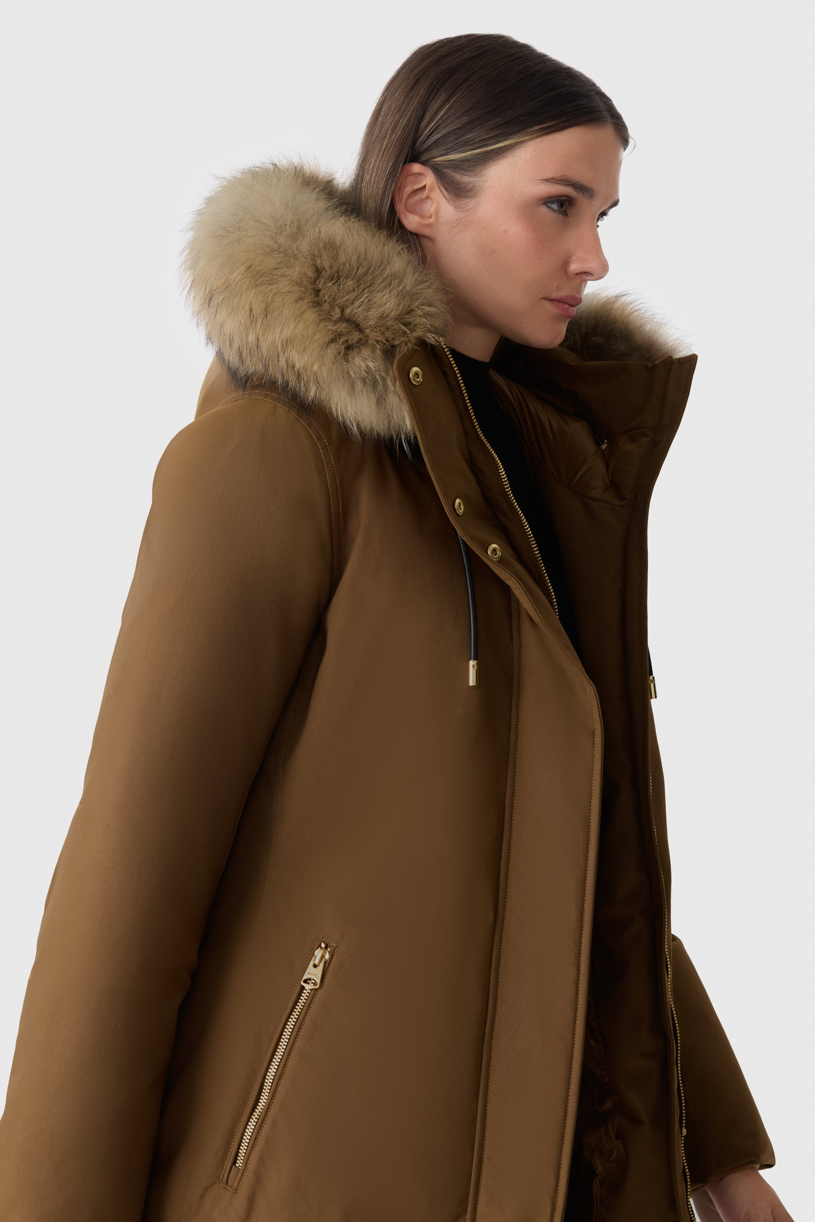 JENI-F 2-in-1 down parka with removable bib and natural fur - 6