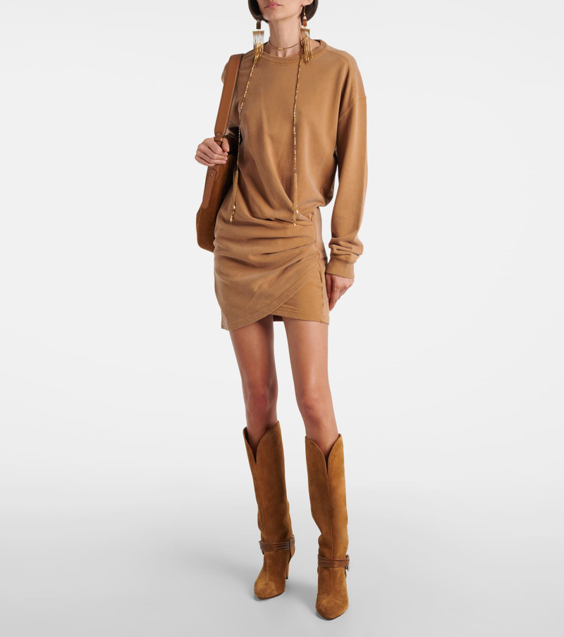 Isabel Marant Étoile Pipper gathered cotton sweatshirt dress outlook