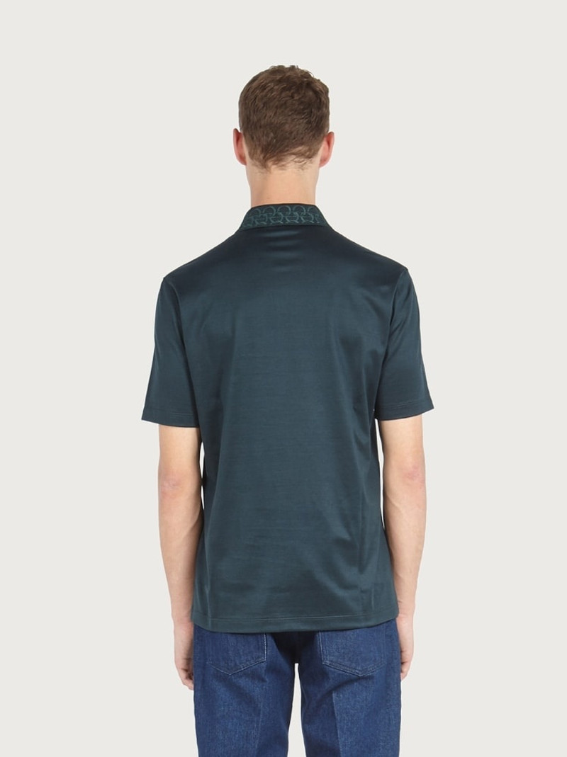 POLO WITH EMBROIDERED COLLAR 3