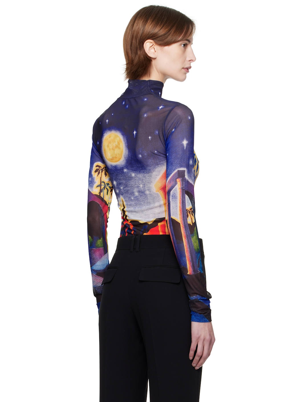 Multicolor Midnight Acropolis Mesh T-Shirt - 3
