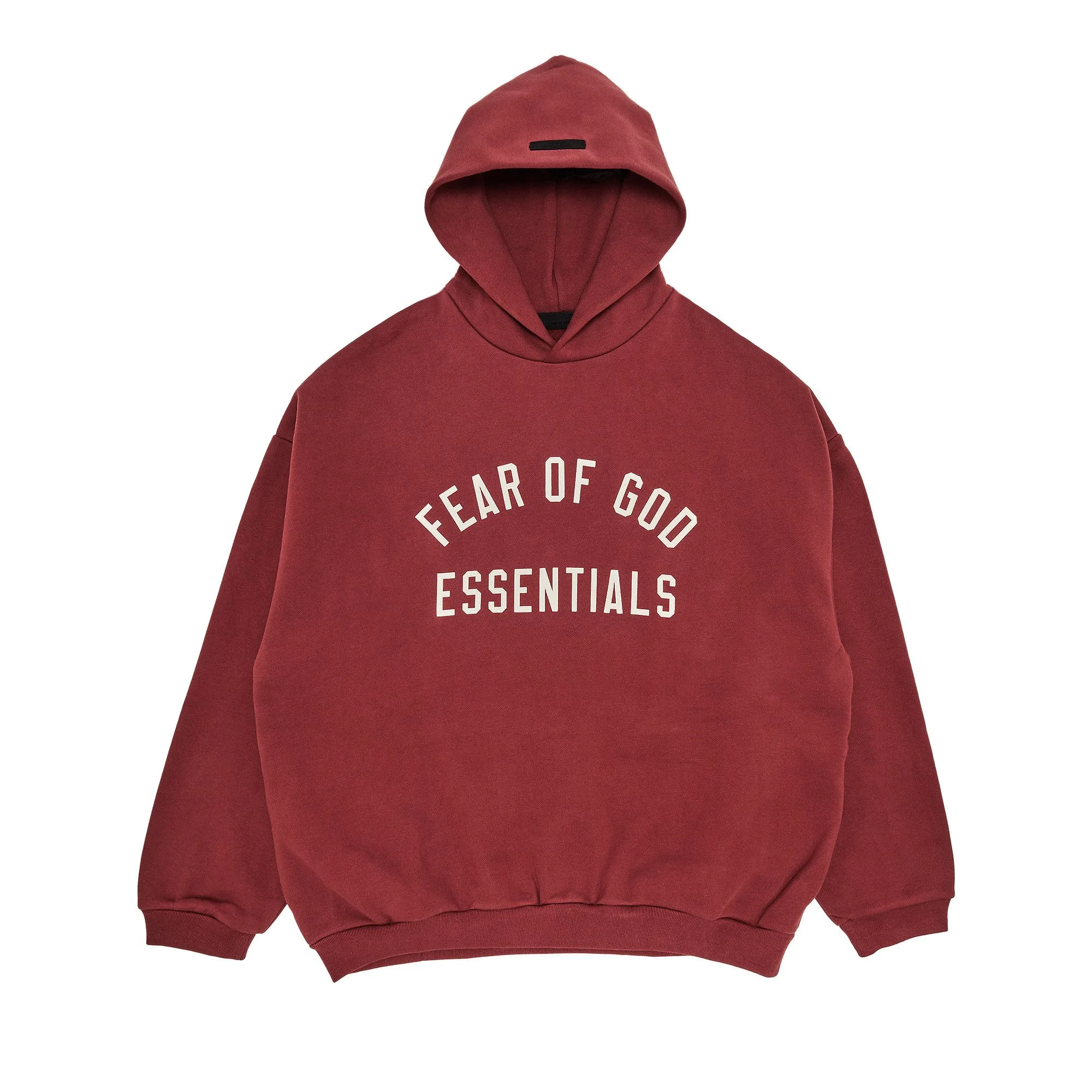 Fear of God Essentials Fleece Hoodie 'Crimson' - 1