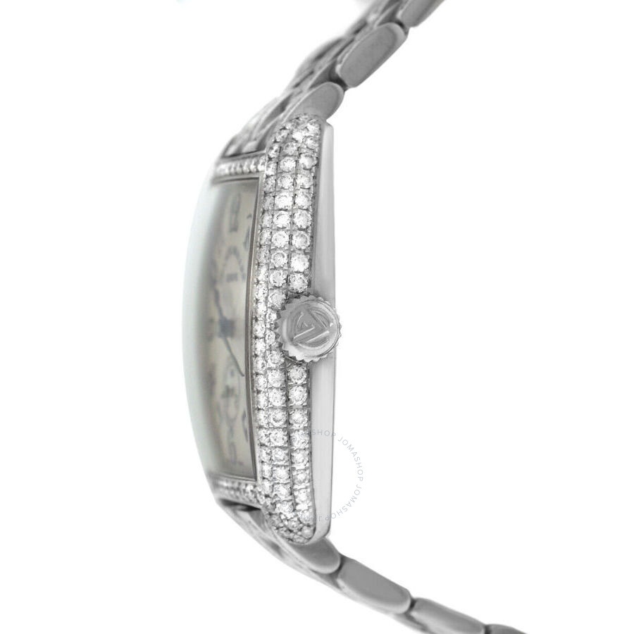 Pre-owned Franck Muller Curvex Hand Wind Diamond White Dial Ladies Watch 1750 S6 D - 3