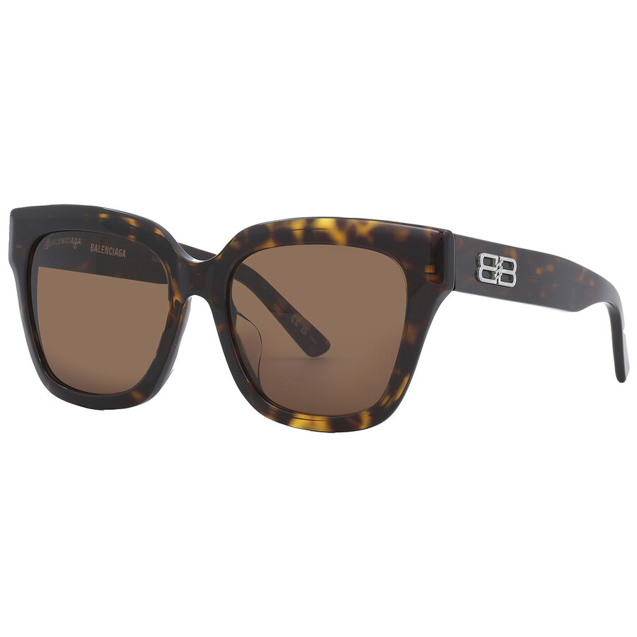 Balenciaga Brown Square Ladies Sunglasses BB0237SA 002 55 - 3