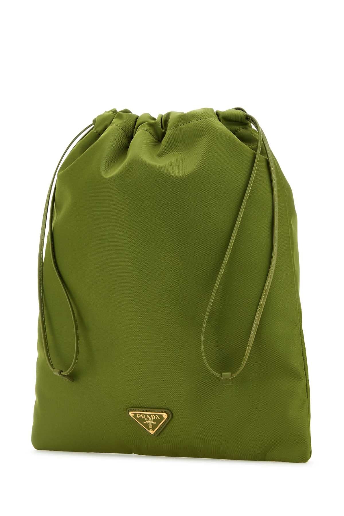 Prada Women Green Fabric Pouch - 2