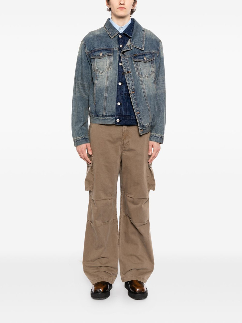 Andersson Bell asymmetric-layered denim jacket outlook