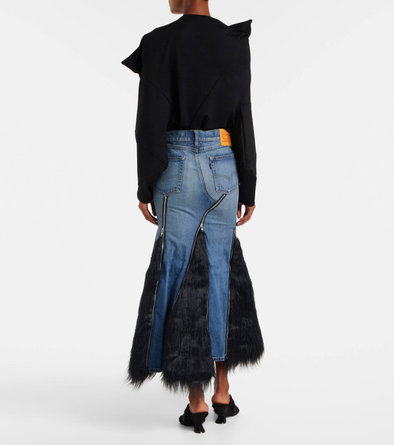 Low-rise denim maxi skirt 3
