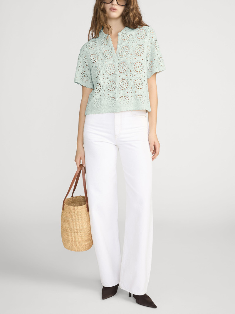 FRAME The Crochet Boxy Top outlook