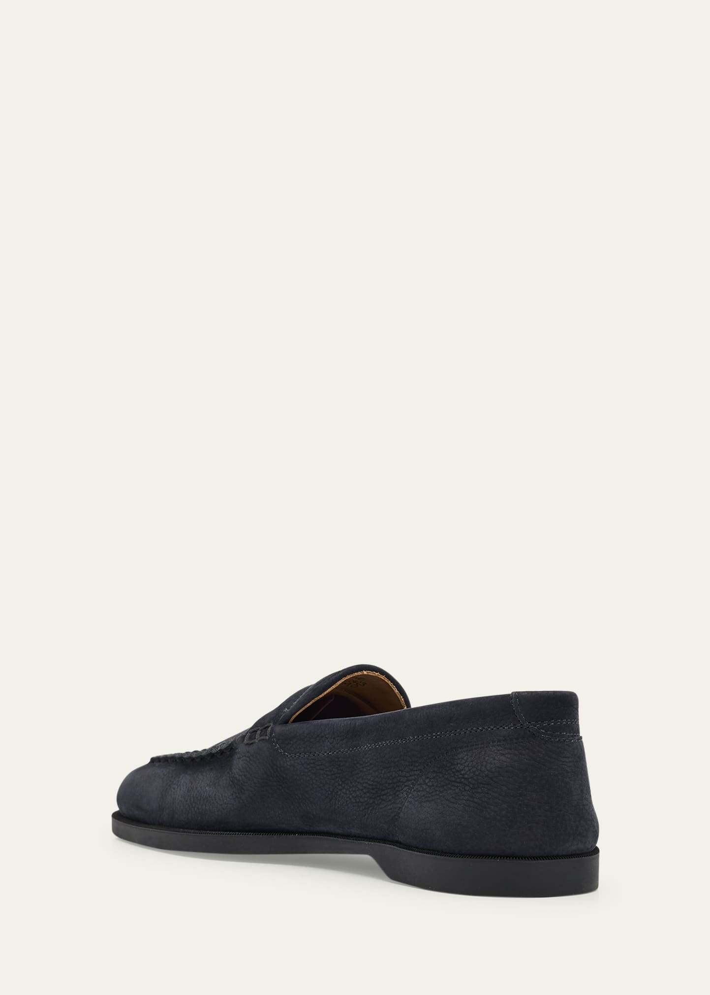 Men's Pace Nubuck Leather Penny Loafers - 4