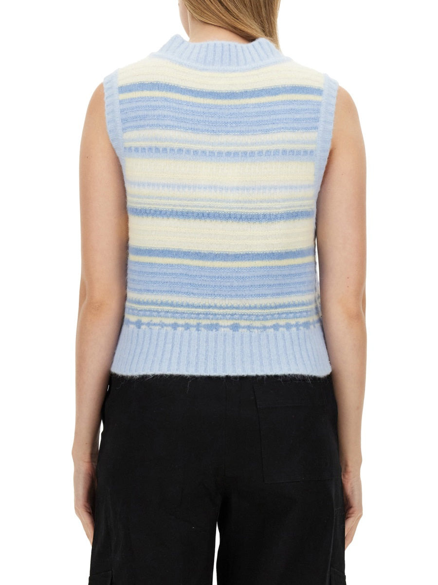 Ganni Women V-Neck Vest - 3