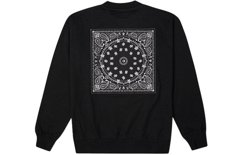 Converse Converse Star Chevron Paisley Pattern Sweatshirt 'Black' 10023164-A02 outlook