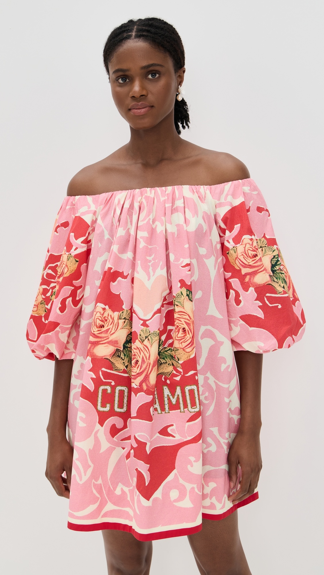 Off Shoulder Puff Dress - 6
