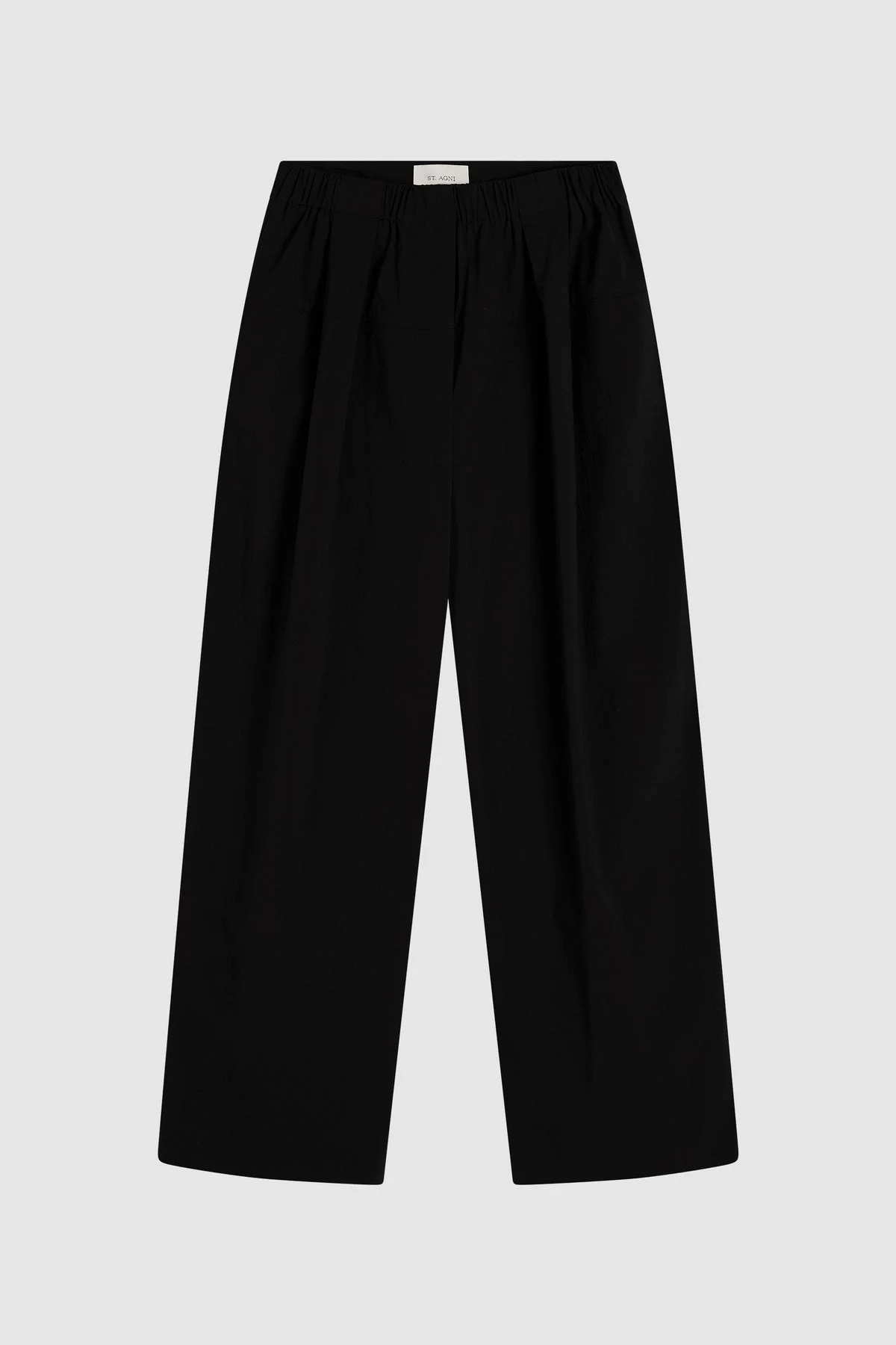 Relaxed Pleat Pants - Black - 1