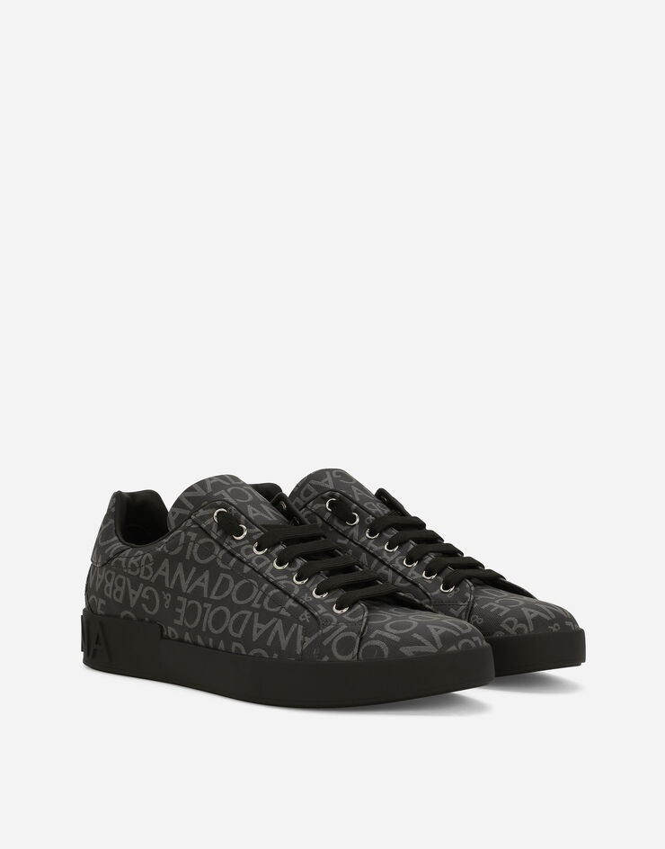 Coated jacquard Portofino sneakers - 2