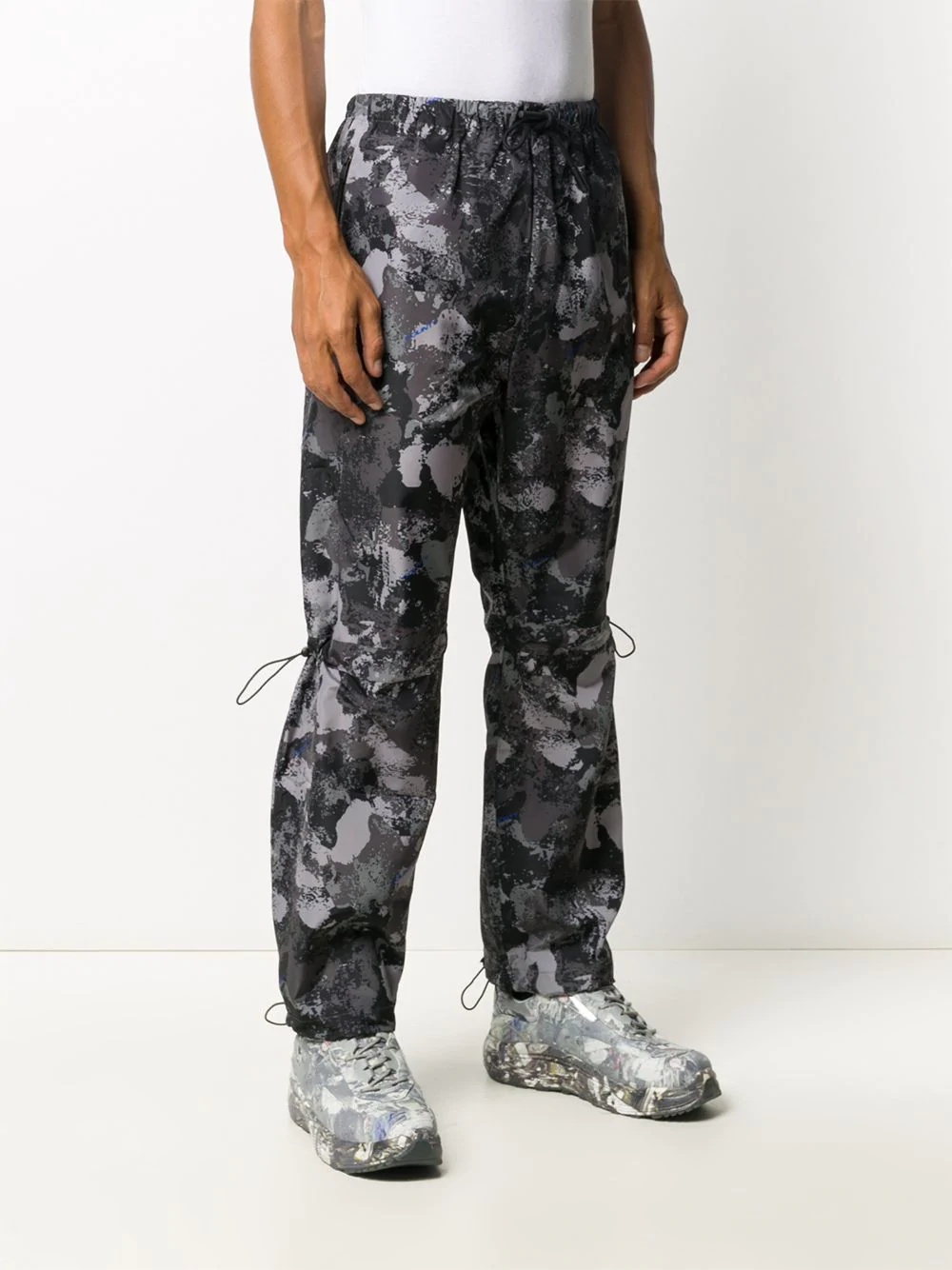 high-rise camouflage-print track pants - 3