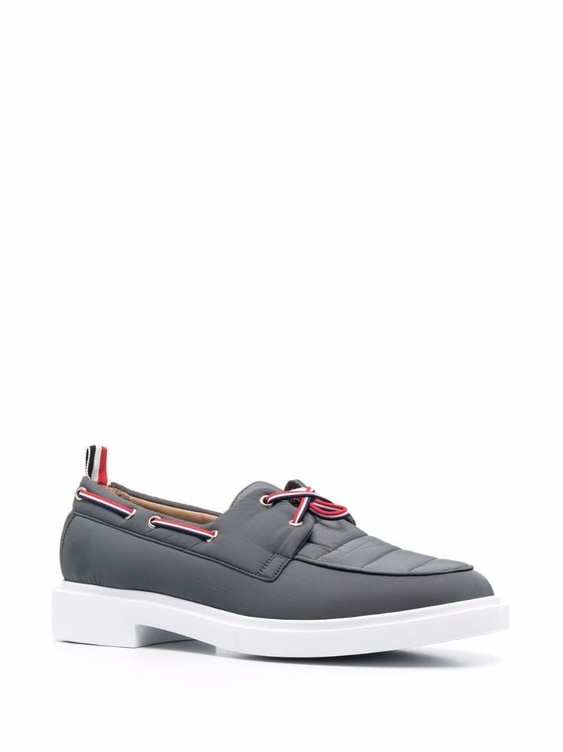 RWB stripe quilt-effect boat shoe - 2