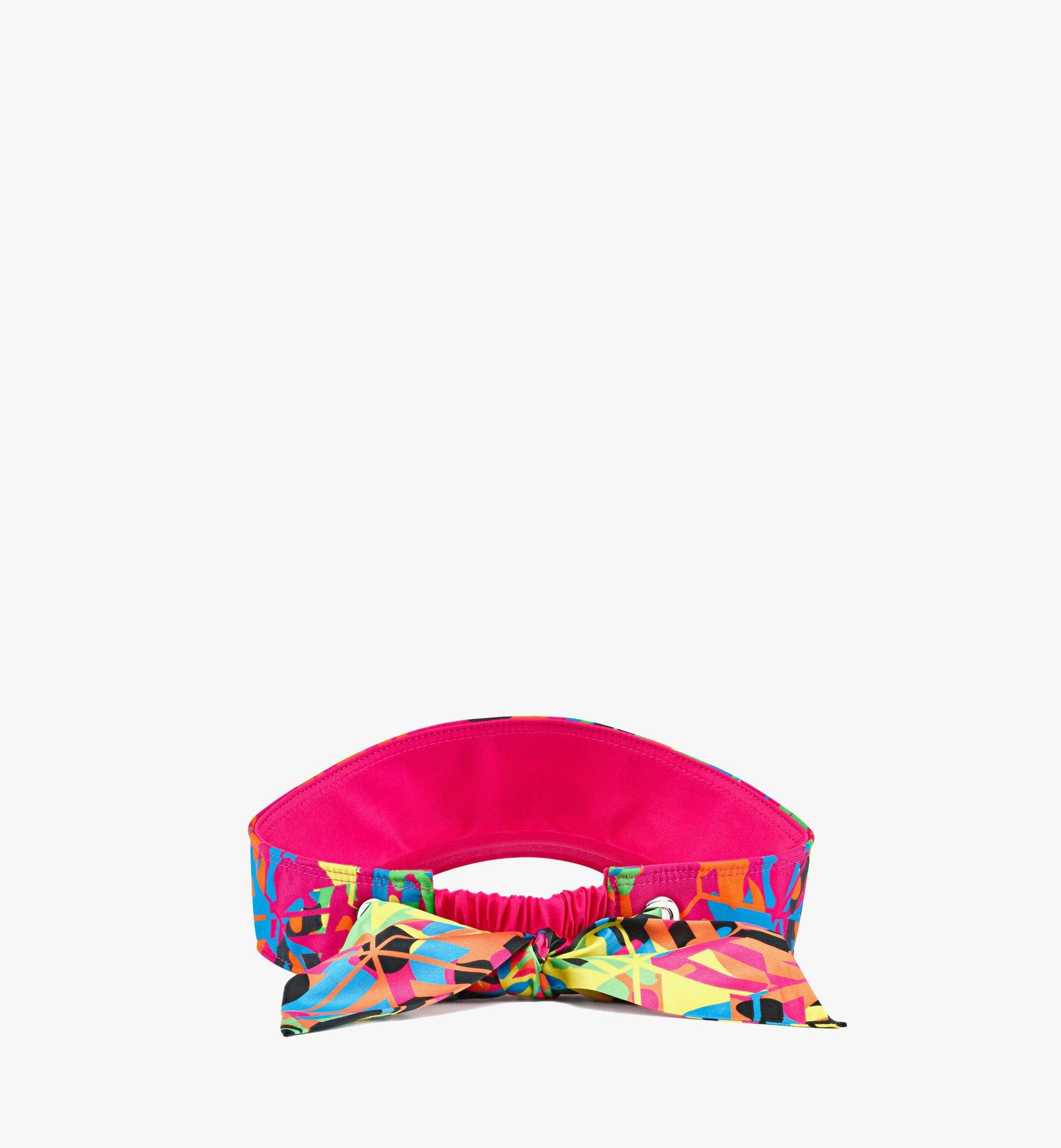Cubic Camouflage Print Sun Visor w/ Petite Scarf - 3
