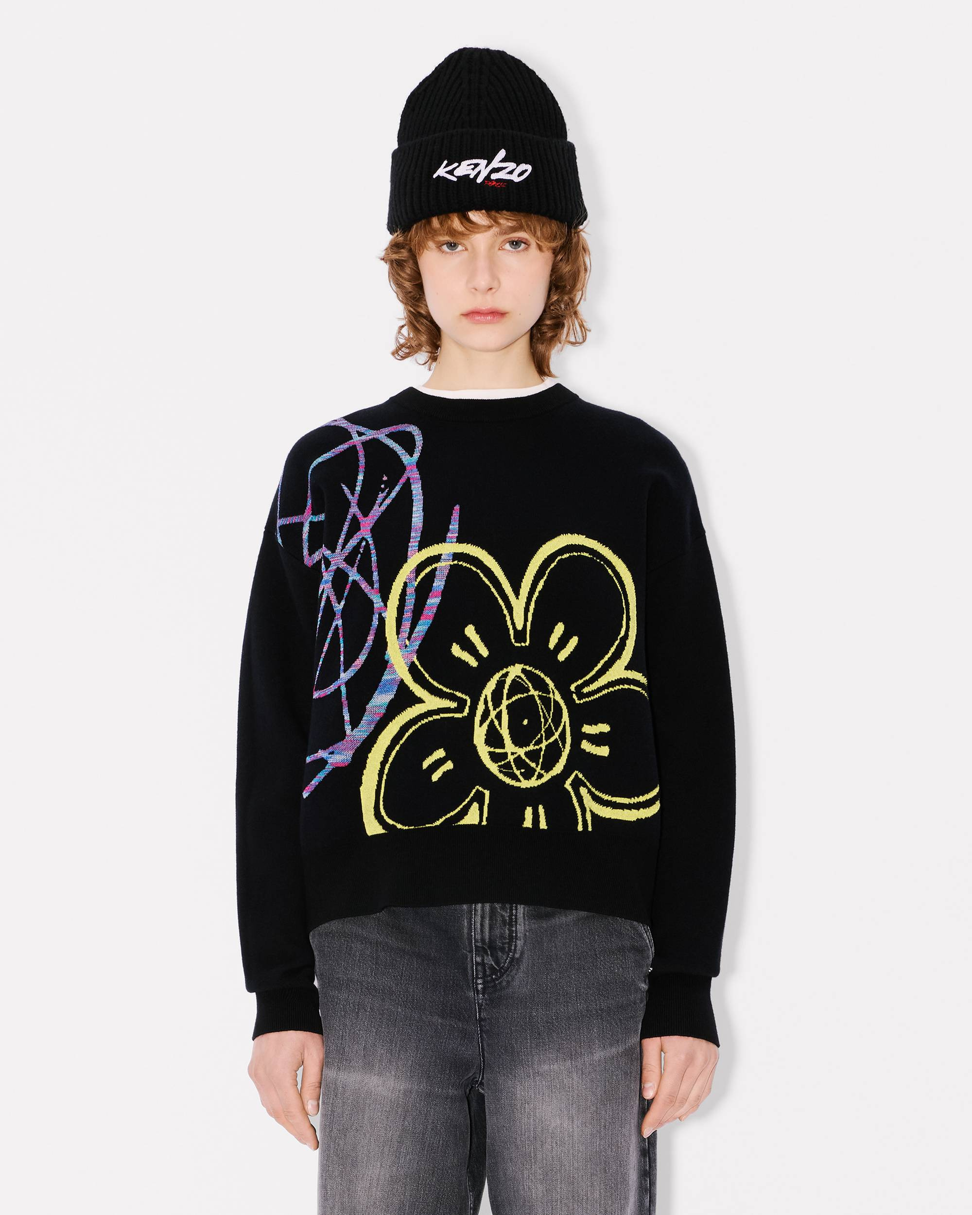 'Kenzo x Futura 2000' jumper in mixed cotton wool - 3