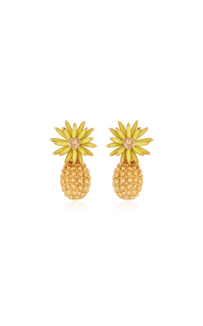 Flower & Cactus Drop Earrings green - 1