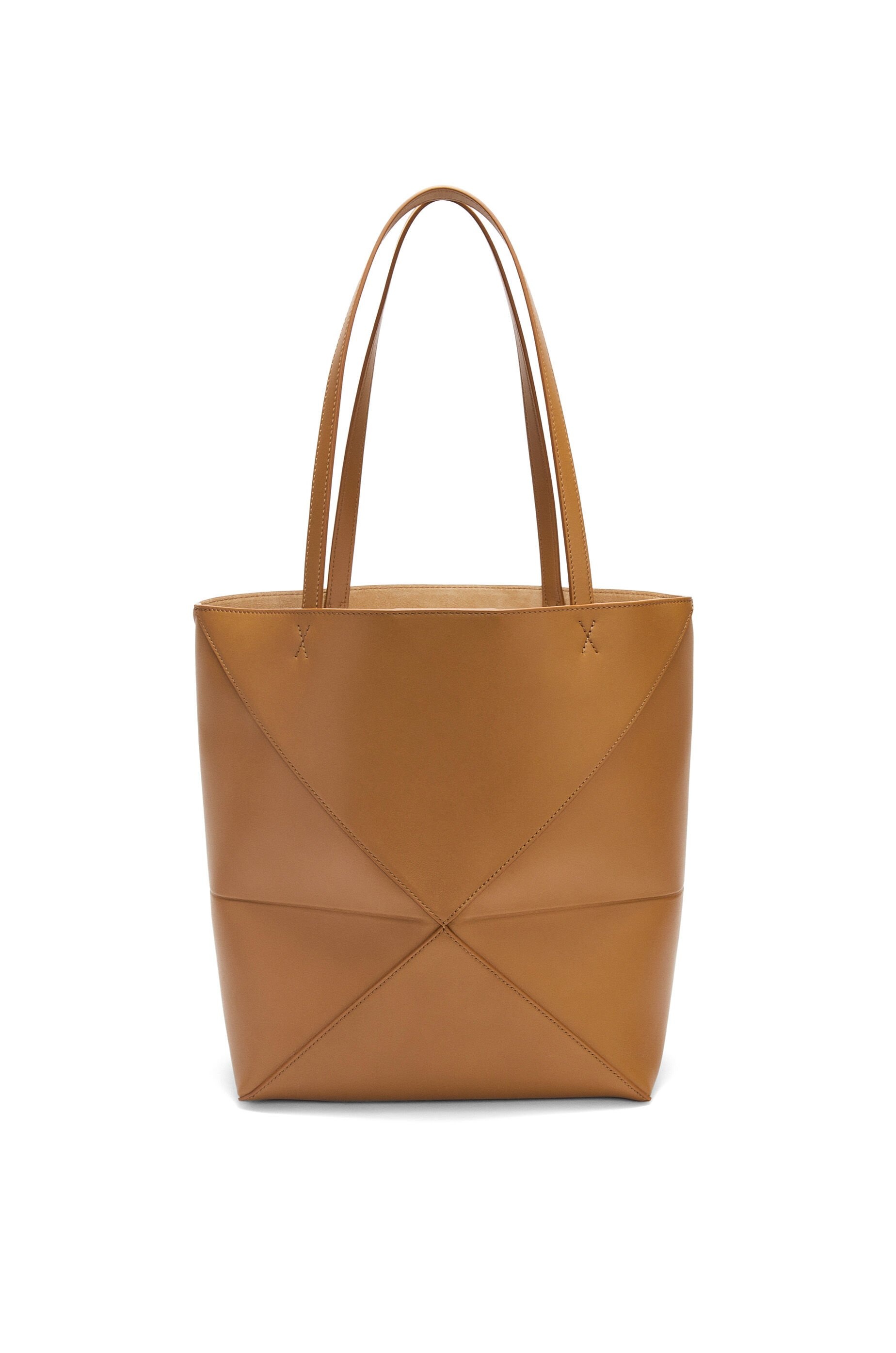 Lemur Puzzle Fold tote in shiny calfskin - 7