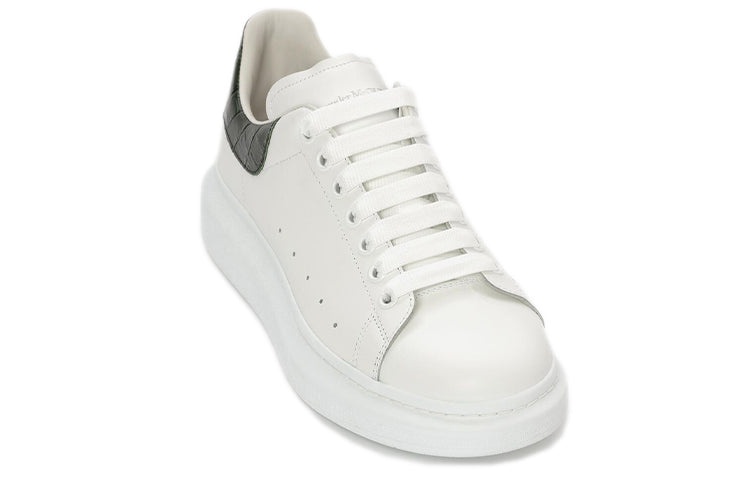Alexander McQueen Oversized Sneaker 'White Forest Green Crocodile' 625162WIAFX9448 - 3