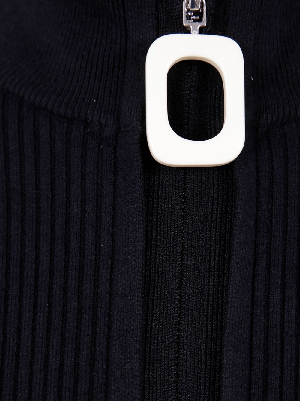 zip-up ribbed cardigan - 3