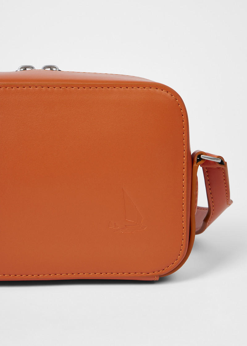 Orange Leather Flight Bag 4