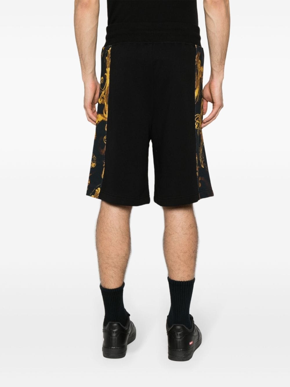 Watercolour Couture-print track shorts - 4