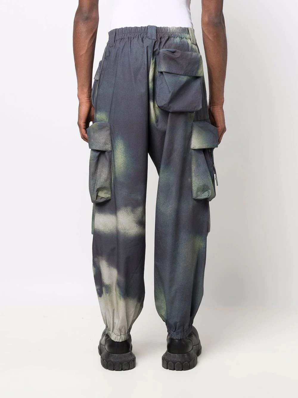 tie-dye cargo-pocket trousers - 4