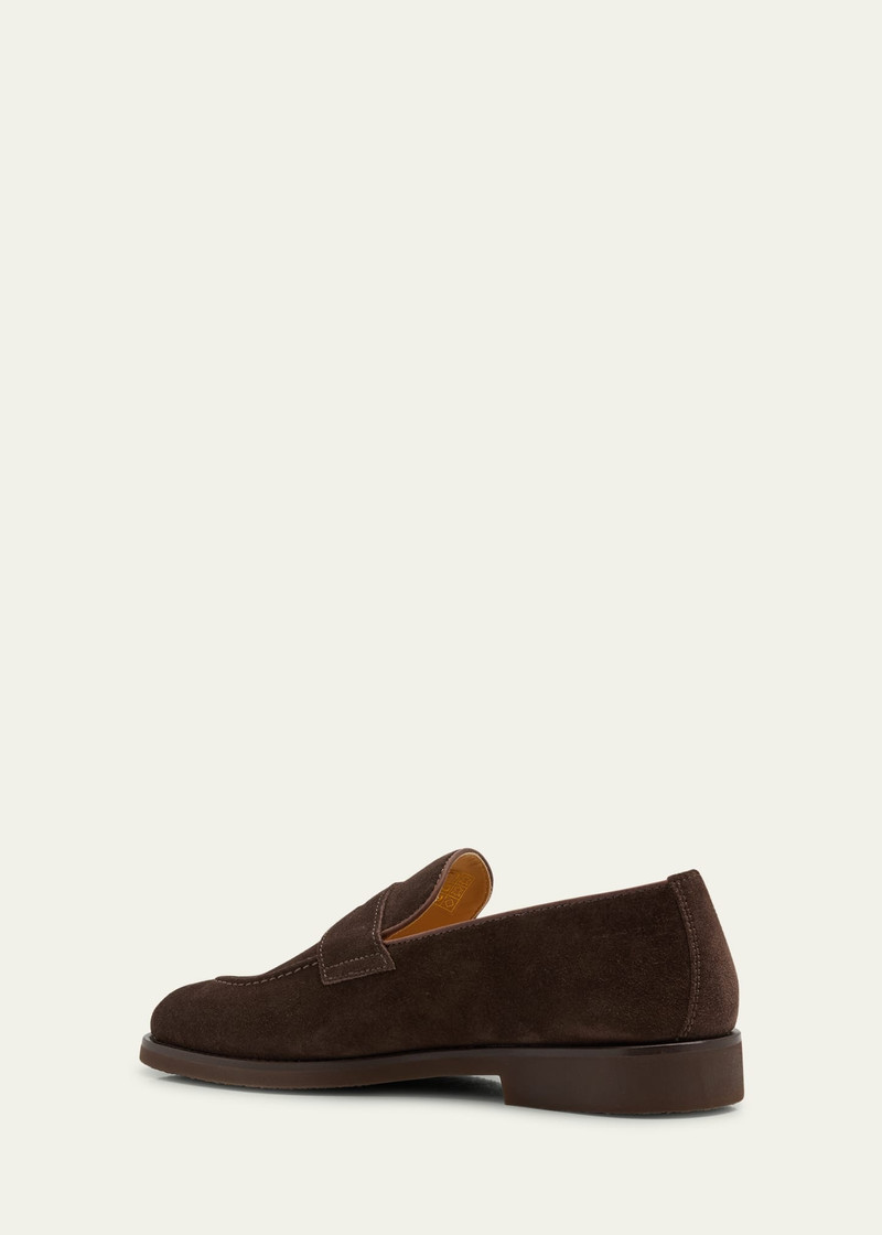 Brunello Cucinelli Men's Flex-Sole Suede Penny Loafers outlook