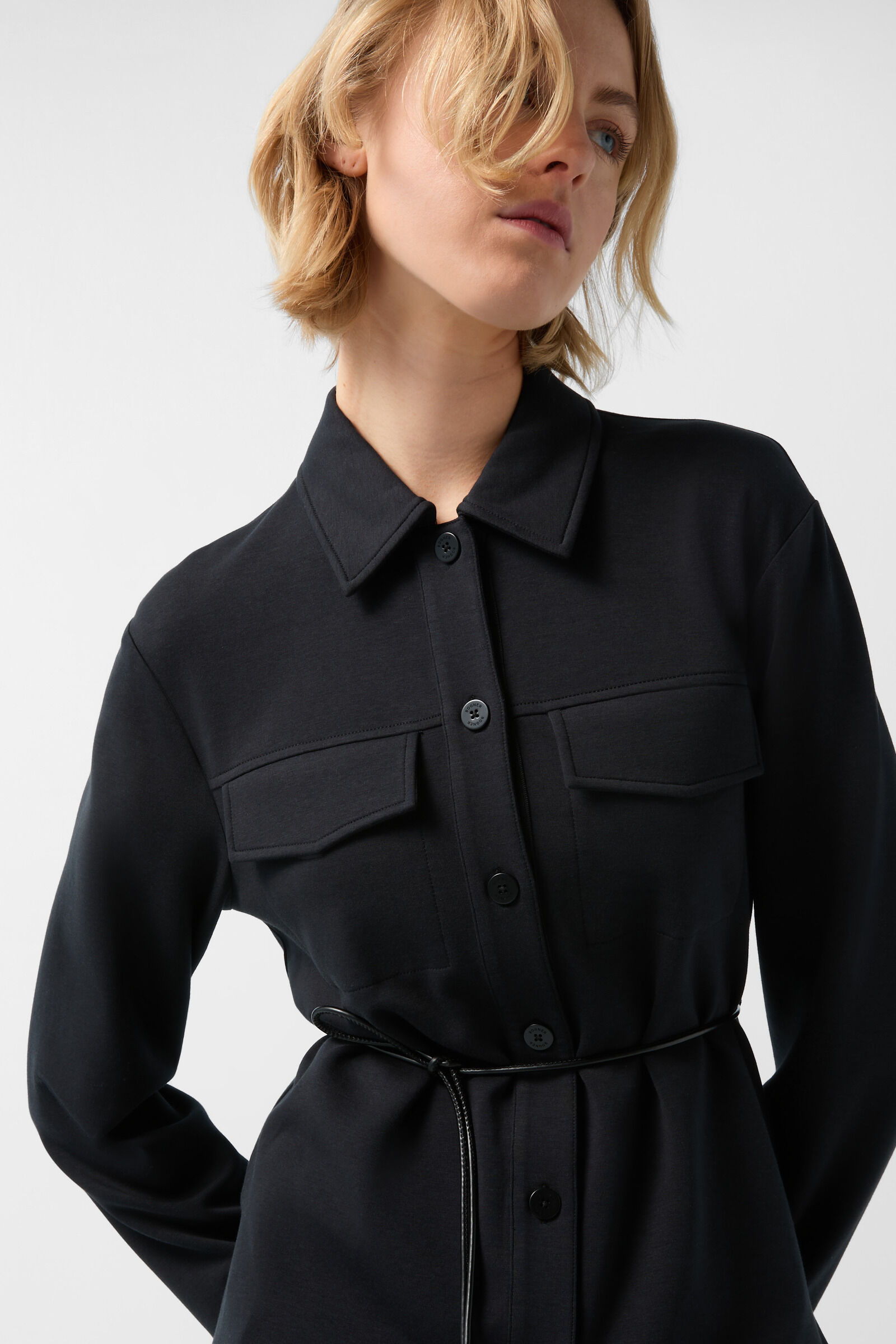 Sweat overshirt Filippa in Black - 4
